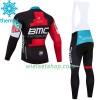 Fietskleding (Fietsshirt Lange Mouw + Lange Koersbroek) 2018 BMC Racing Team N001 Winter Thermal Fleece